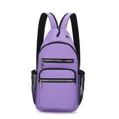 Zipper Front Sling Bag Casual Zipper Strap Backpack