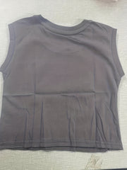 Baby Boys Cotton Vest Top Letter Print Sleeveless Shirt