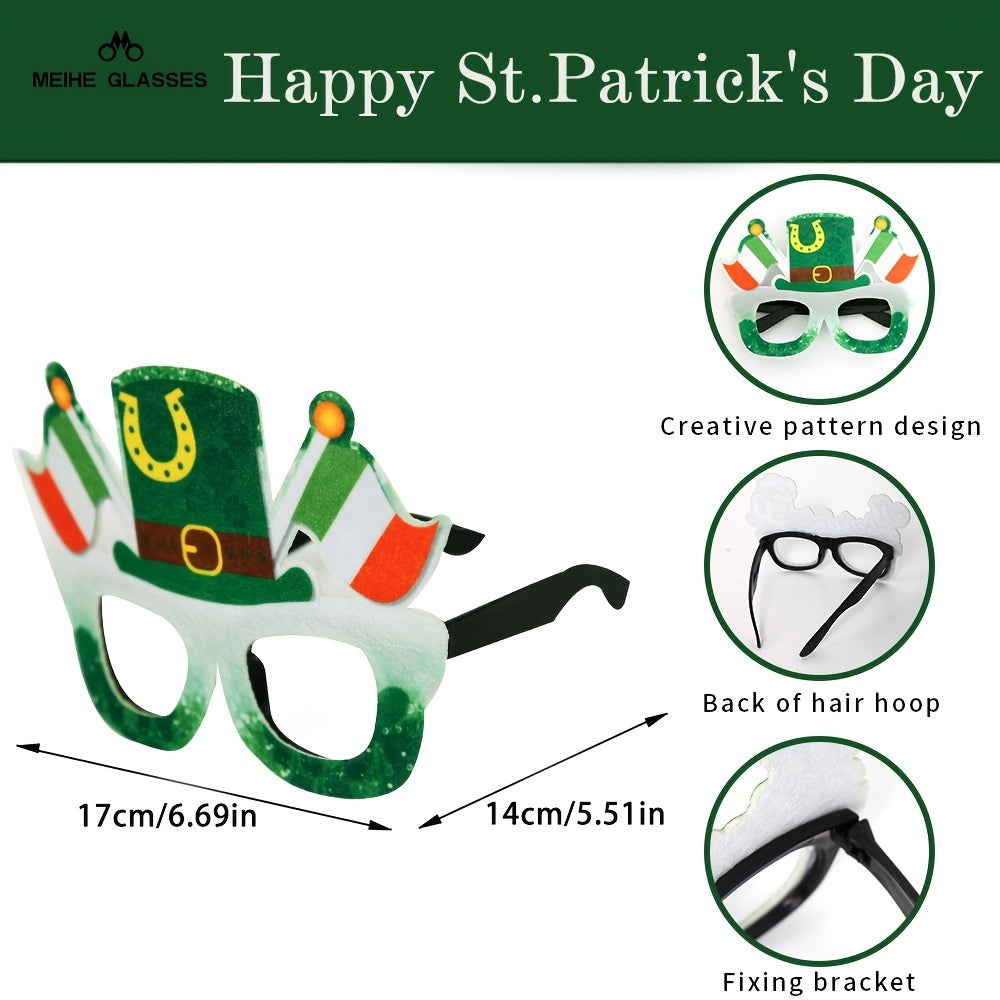St Patrick's Party Decoration Glasses Clover Elf Green Dwarf Party Photo Props