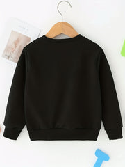 KID'S DAD LOVE Letter Print Crew Neck Sweatshirt