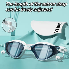 Waterproof Swimming Goggles Anti Fog Glasses Large Frame Diving Equipment