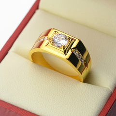 Men's Classic Ring in Silver and Black