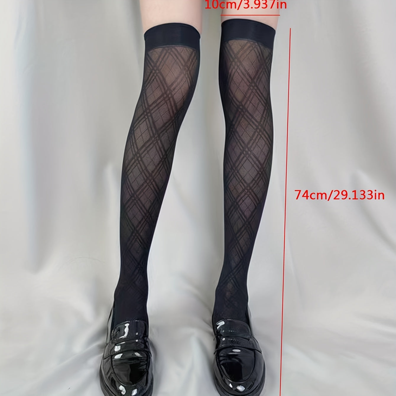 Argyle Thigh High Socks Women's Over The Knee Stockings