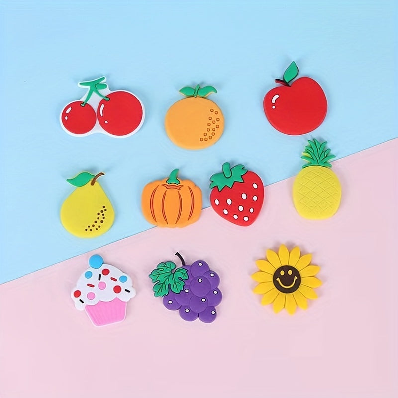 6pcs Fruit & Vegetable Magnetic Stickers for Refrigerator