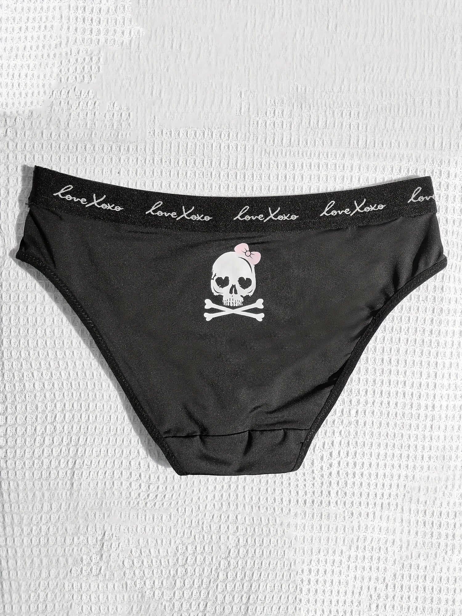 Skull Print Halloween Bra & Panties Set