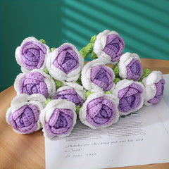 Crochet Wool Eternal Flower Round Rose Handicrafts Unique Flower