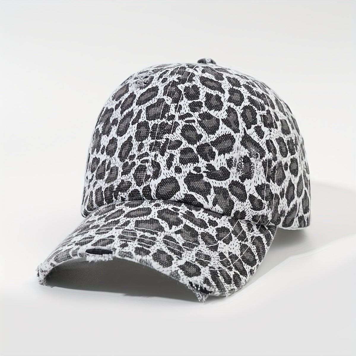 Leopard Print Ponytail Baseball Cap Sun Hat