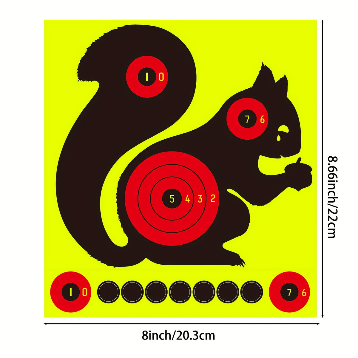 25pcs Squirrel Style 20 32 Cm Shooting Targets Self Adhesive Highly Visibility