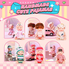 6pcs 4 Inch Mini Reborn Baby Dolls Easter Gift Realistic Doll with Clothes Set