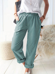 High Waist Straight Leg Pants Casual Women's Clothing