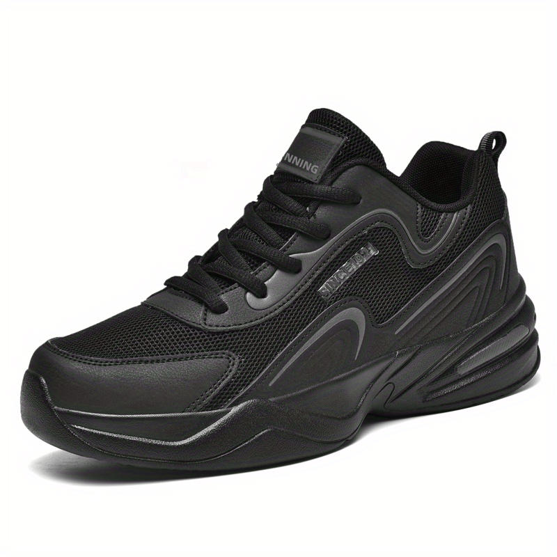 Men's Breathable Lace-up Platform Sneakers for Outdoor Activities