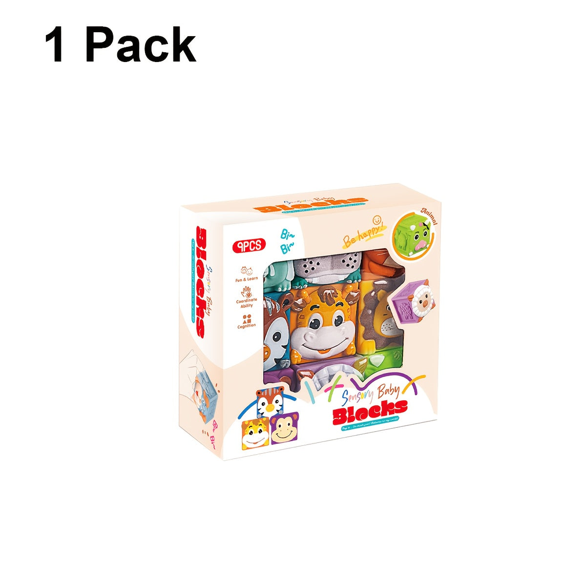 Animal Soft Blocks Stacking Toy for Toddlers - Shape Recognition