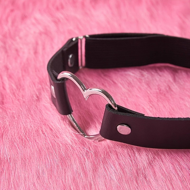 Leather Legs Band Sexy Leg Straps With Heart Shape Ring