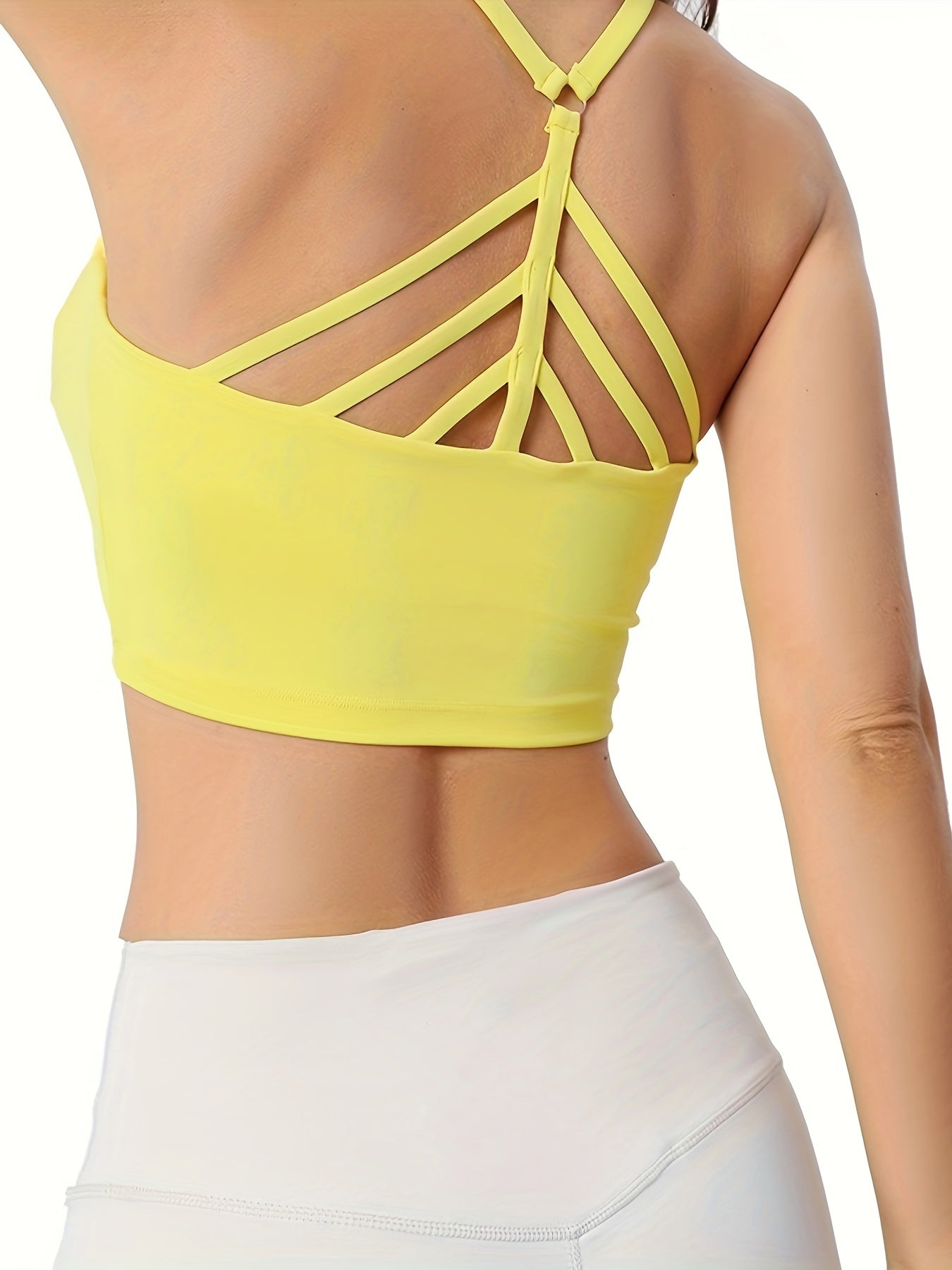 Solid Round Neck Sports Tank Top Women's Activewear