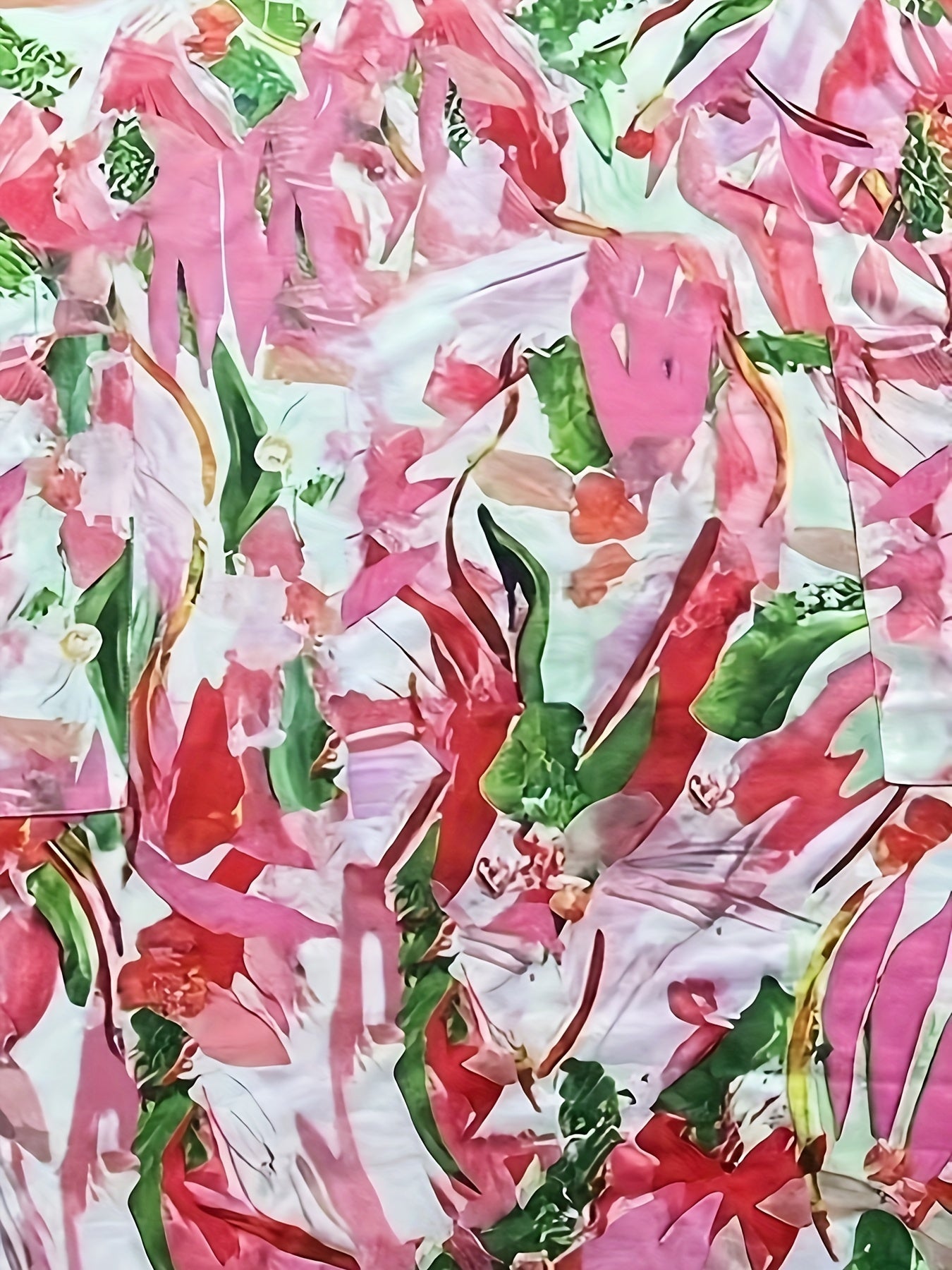  Casual Dress Women's Plus Painting Print Long Sleeve V Neck
