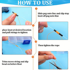 100pcs Fishing Bobber Float Stops With Luminous Beads for Successful Catch