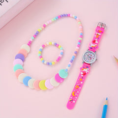 3pcs Set: Unicorn Watch, Bracelet, Necklace