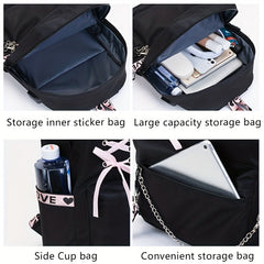 Large Capacity Canvas Travel Backpack with USB Charging Port