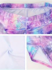 3pcs Girls Fish Scale Gymnastics Leotard Outfits Dance Performance Gift