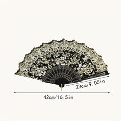 Chinese Style Pattern Folding Fan Handheld Fan Dance Cloth Fan