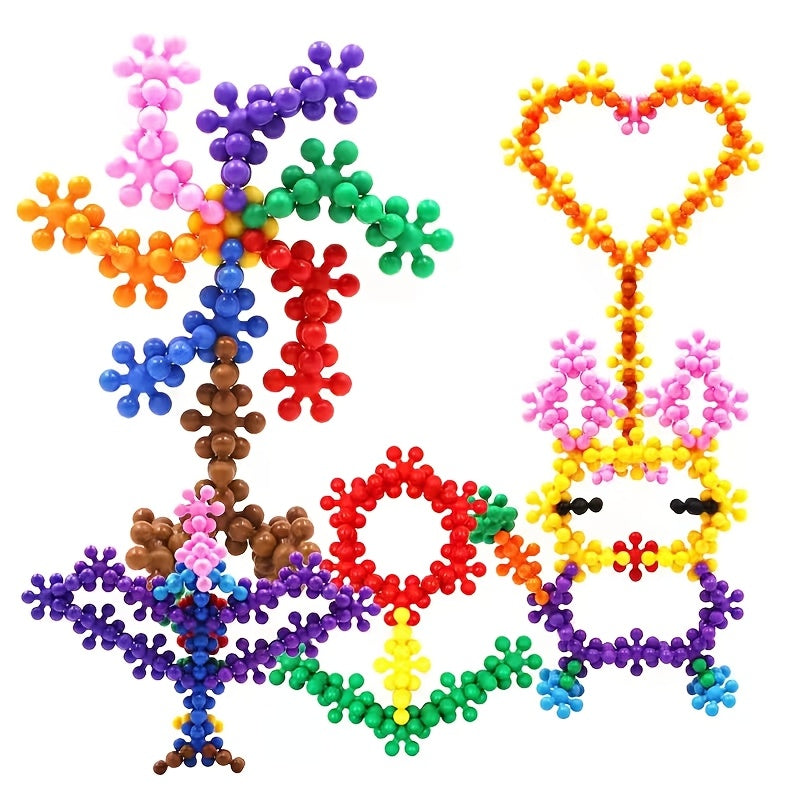 290pcs 3D Plum Blossom Building Blocks Snowflake Puzzle DIY Gift