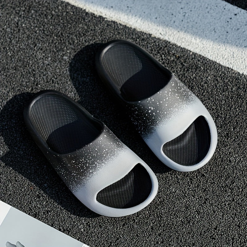 Men's Cloud Slides Casual Non Slip Pillow Slides Open Toe Shoes