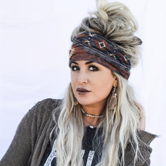 Boho Vintage Headband Hair Band Wide Knotted Bandana