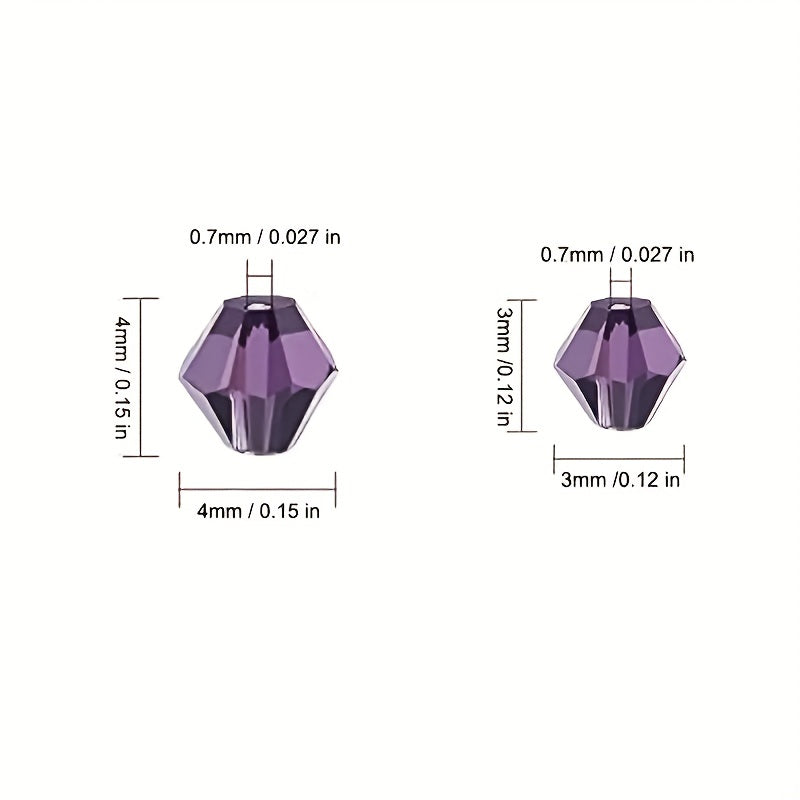 Pink Rhombus Crystal Glass Beads for DIY Jewelry