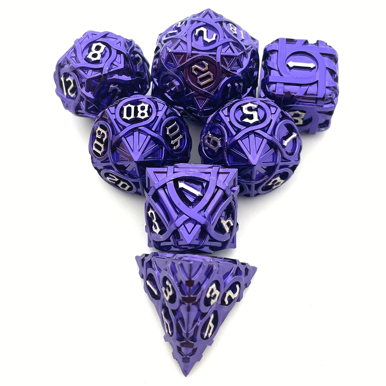 7pcs Solid Metal Dice Maze Sided Desktop Game Drinking Fun Dice
