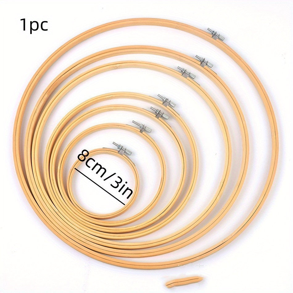 Bamboo Embroidery Stretch Adjustable Cross Stitch Hoop Tool