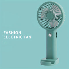 USB Rechargeable Handheld Fan Desktop Holder Small Compact Portable Fan