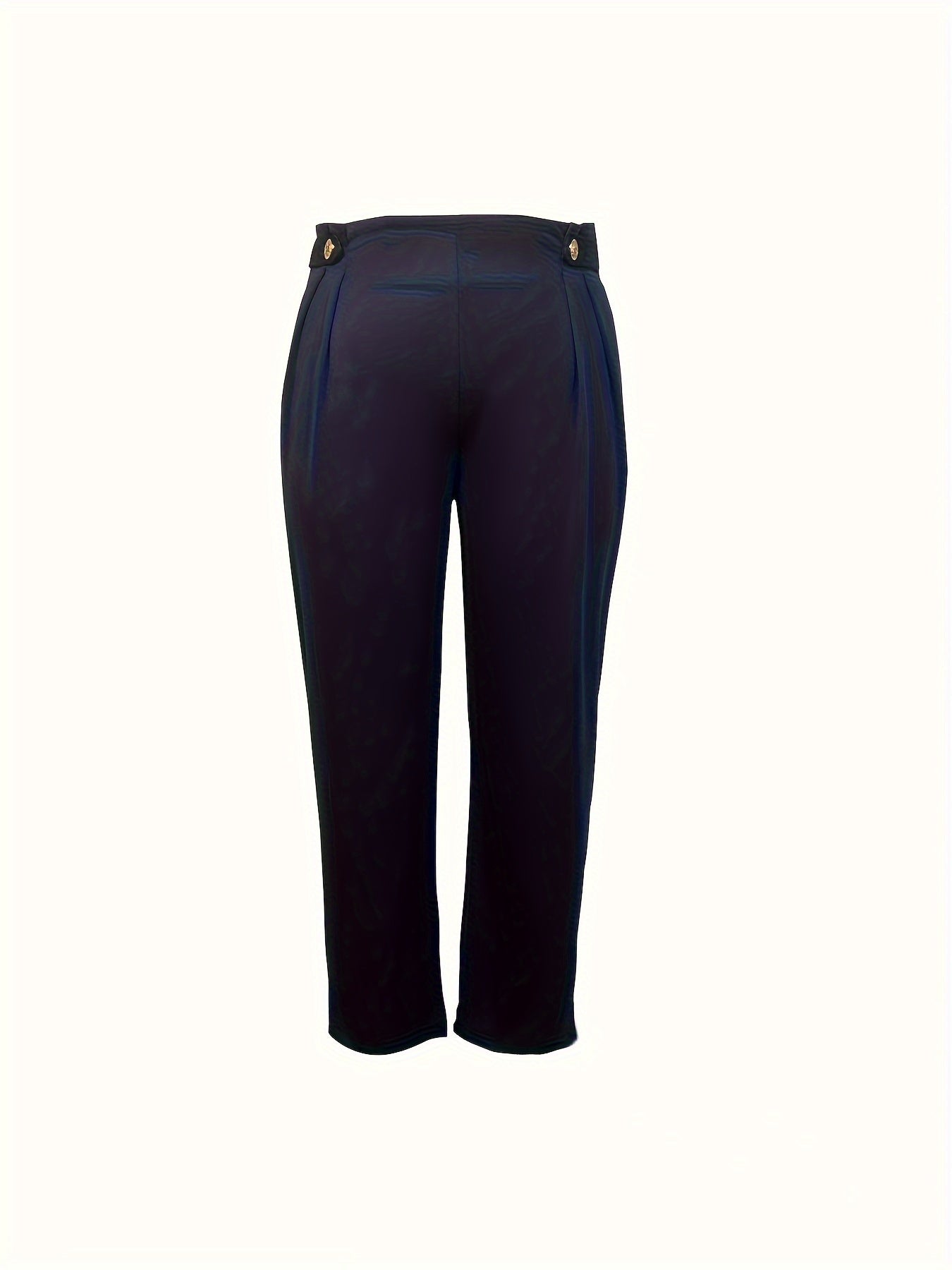  Casual Pants Women's Plus Solid Elastic Straight Leg Trousers