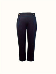  Casual Pants Women's Plus Solid Elastic Straight Leg Trousers