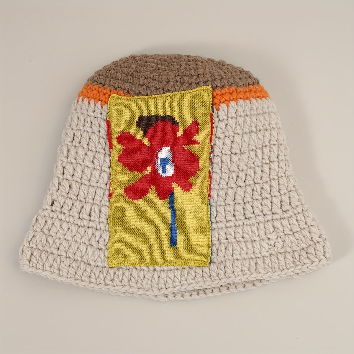 Kpop Beanie Vintage Knitted Warm Bucket Hat Cloche Hat Elastic Knit Hats
