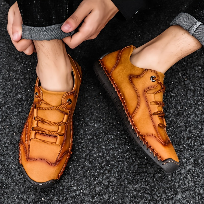 Men's Colorful Stitched Loafers Non Slip Outdoor Sneakers