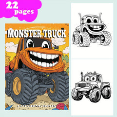 Monster Truck Coloring Book: Fun Activity for Kids & Adults
