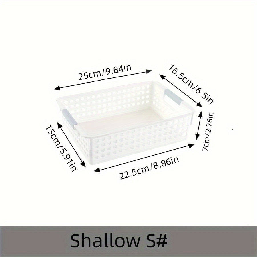 Plastic Storage Basket Desktop Sundries Storage Box Rectangular Snack Stationery