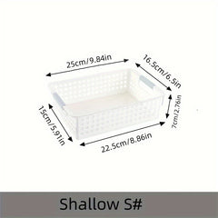 Plastic Storage Basket Desktop Sundries Storage Box Rectangular Snack Stationery