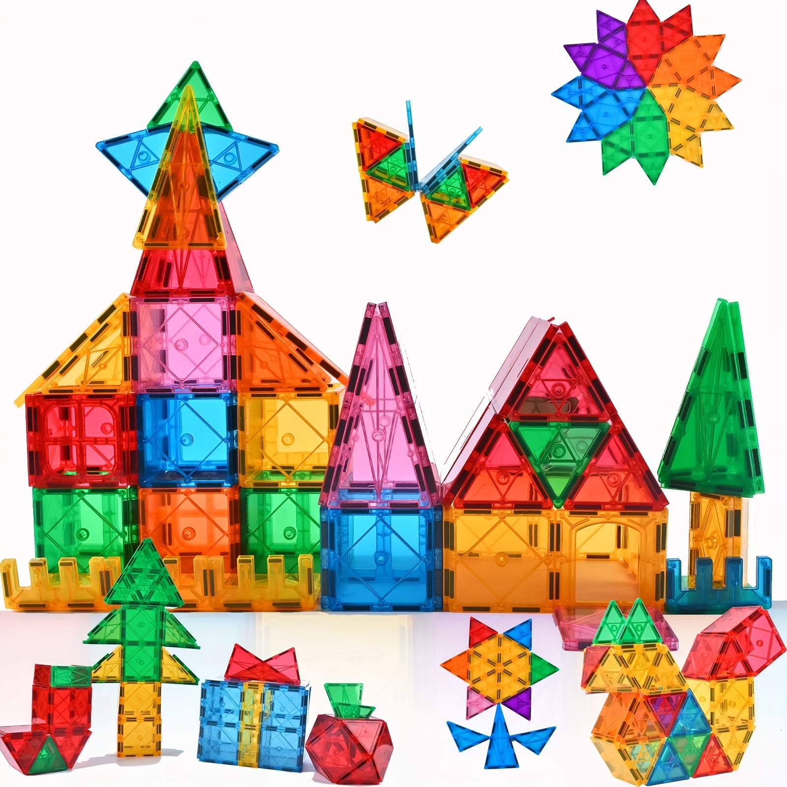61pcs Magnetic Building Blocks Set for 3 Year Old Kids