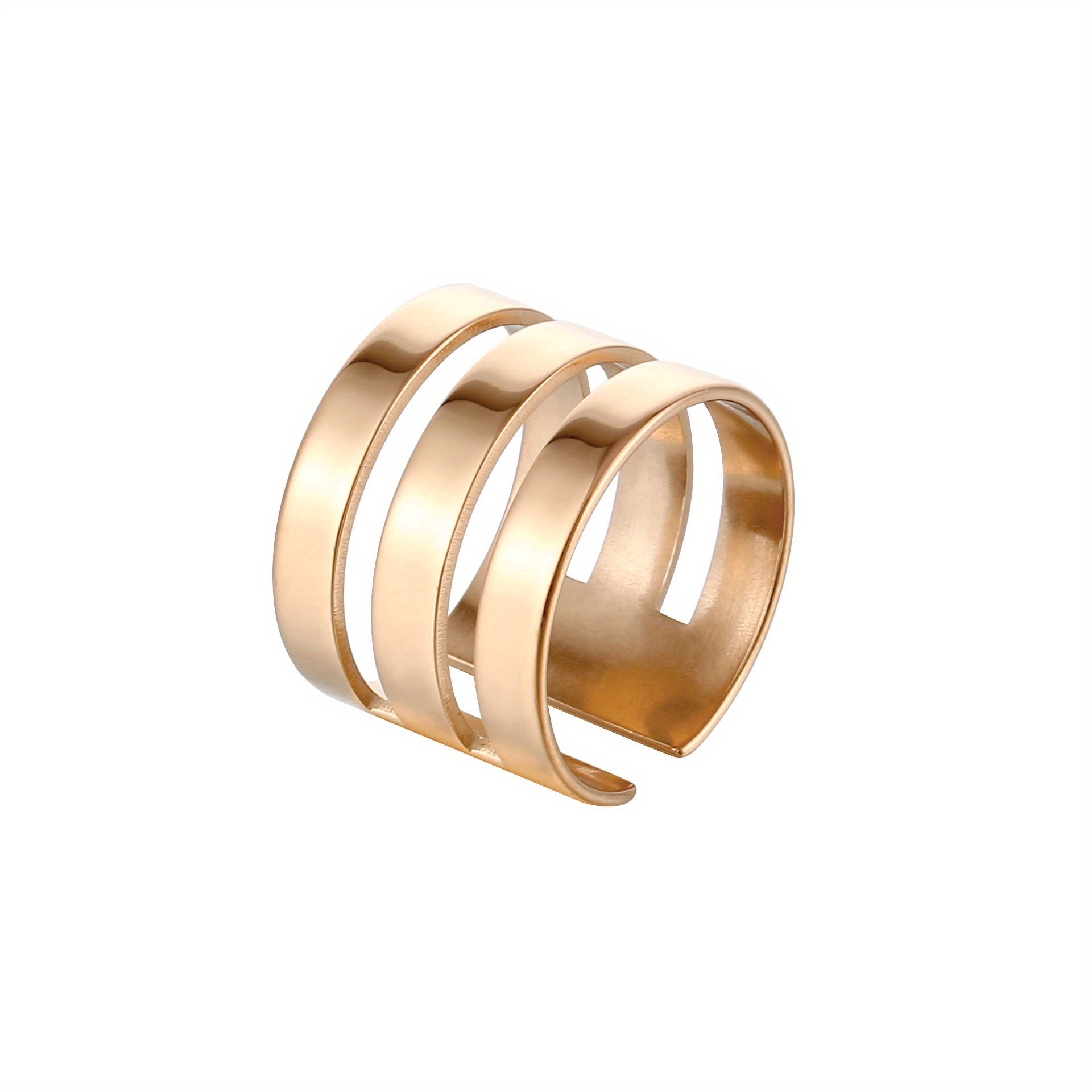 Personalized Engraved Name Ring Stainless Steel Adjustable Finger Ring