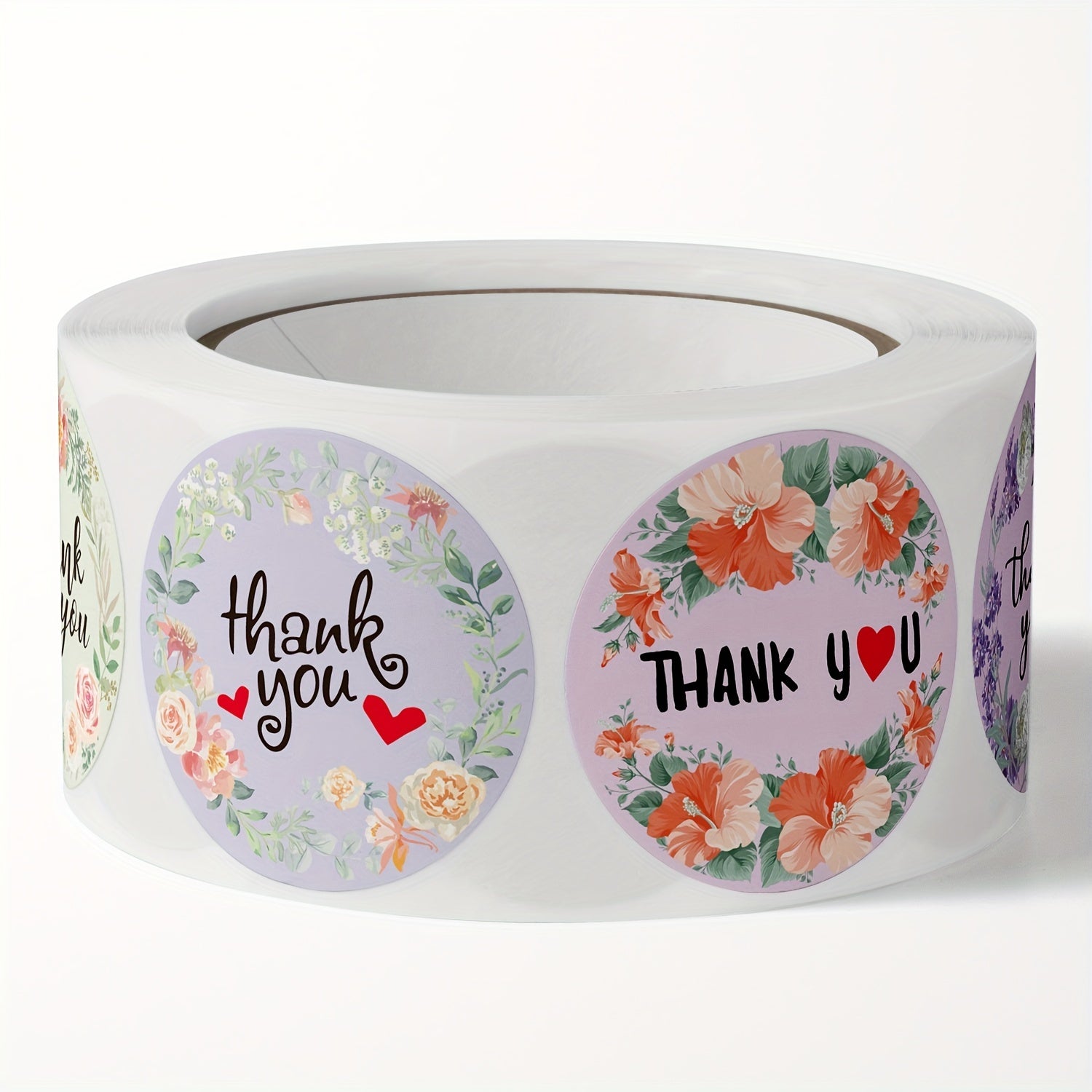 Floral Thank You Stickers, Waterproof, Small Business, Thanksgiving