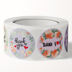Floral Thank You Stickers, Waterproof, Small Business, Thanksgiving