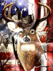 Deer Flag 3D Print Men's Long Sleeve Novelty T-shirt