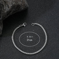 Men's Stainless Steel Silver Bracelet