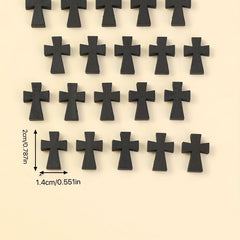 20pcs Wooden Perforated Cross Beads for DIY Bracelets Necklaces Earrings