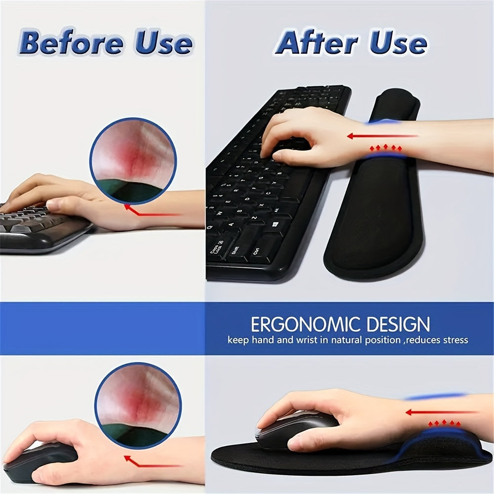 Ergonomic Mouse Pad With Wrist Rest and Keyboard Wrist Rest Pad