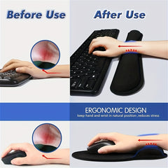 Ergonomic Mouse Pad With Wrist Rest and Keyboard Wrist Rest Pad
