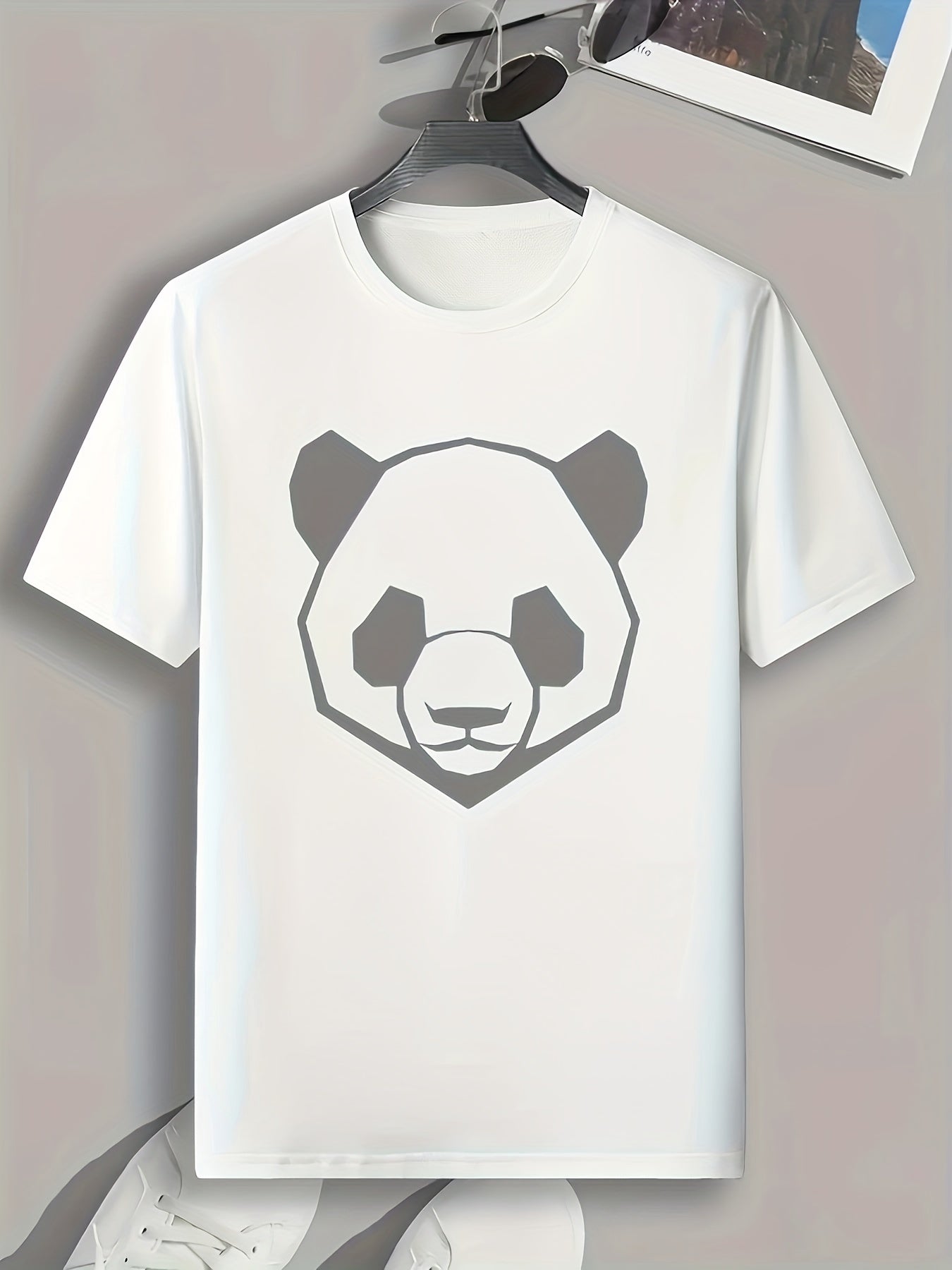 Panda Print Men's Graphic T shirt Casual Comfy Tees For Summer