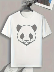 Panda Print Men's Graphic T shirt Casual Comfy Tees For Summer