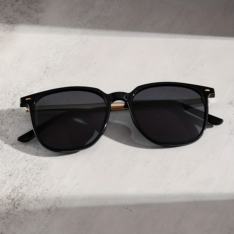 Square Frame Sunglasses Rivet Decor Glasses UV400